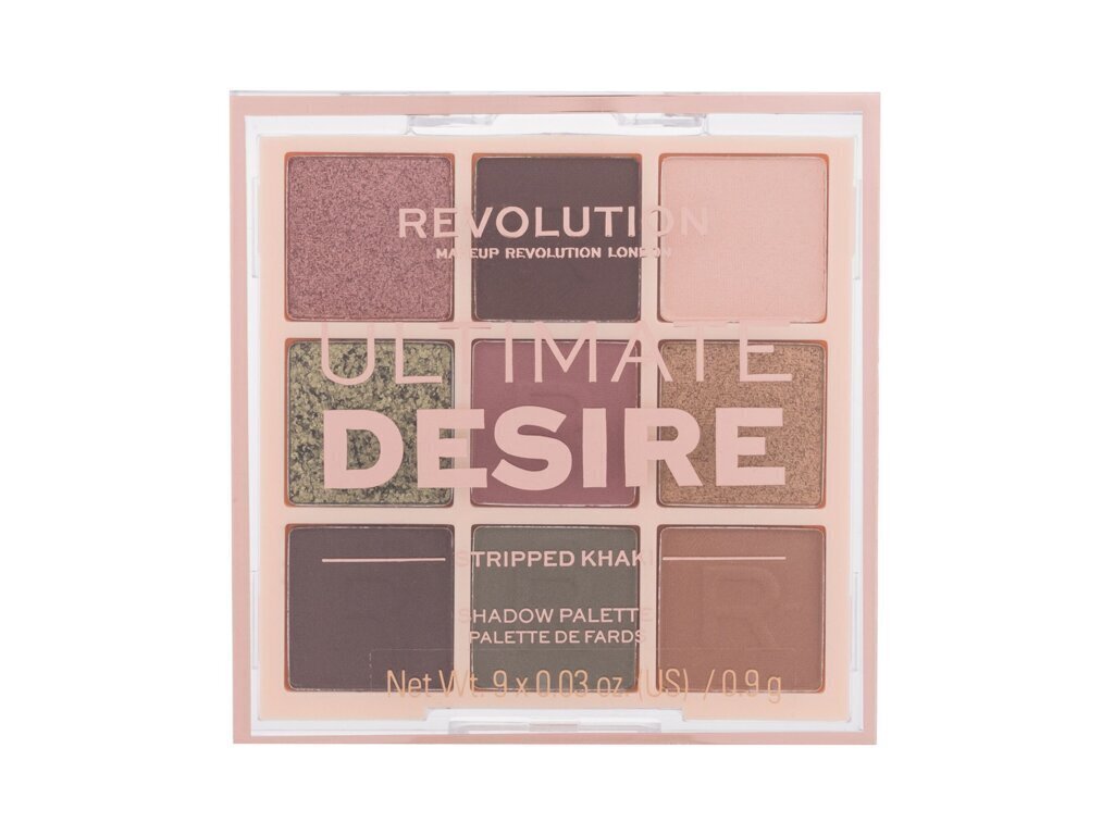 Lauvärvipalett Makeup Revolution London Ultimate Desire 8,1 g, Stripped Khaki цена и информация | Ripsmetušid, lauvärvid, silmapliiatsid, seerumid | kaup24.ee