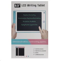 Joonistustahvel, LCD ekraan 8'5, roosa цена и информация | Развивающие игрушки | kaup24.ee