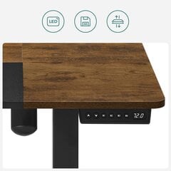 Регулируемый по высоте винтажный стол, коричневый / чёрный цена и информация | Компьютерные, письменные столы | kaup24.ee