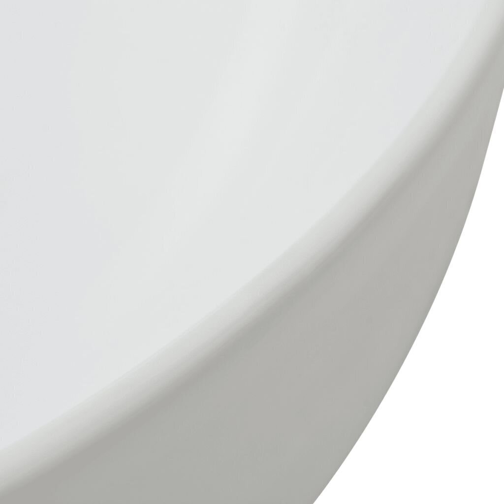 Kolmnurkne keraamiline valamu 50,5 x 41 12 cm valge цена и информация | Kraanikausid, valamud | kaup24.ee
