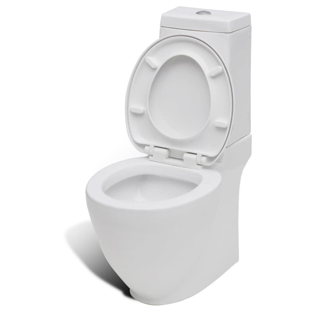 Keraamilise alusel tualettpoti ja bidee komplekt, valge цена и информация | WС-potid | kaup24.ee
