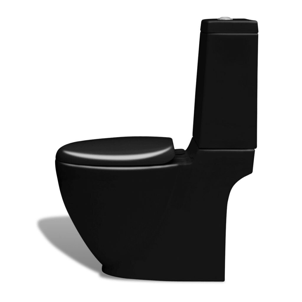 Põrandal seisva tualettpoti ja bidee komplekt, must, keraamiline hind ja info | WС-potid | kaup24.ee
