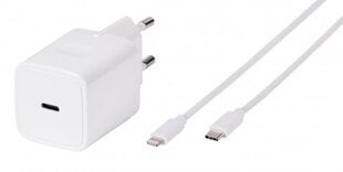 Зарядное устройство VIVANCO USB Type C / Lightning для Apple, 20Вт цена и информация | Зарядные устройства для телефонов | kaup24.ee