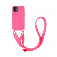 Telefoni ümbris Vivanco Silicone Protective Cover with Carabiner and Neck Strap for iPhone 12, iPhone 12 Pro hind ja info | Telefoni kaaned, ümbrised | kaup24.ee