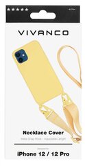 Защитный чехол VIVANCO Silicone Protective Cover with Carabiner and Neck Strap для iPhone 12, iPhone 12 Pro цена и информация | Чехлы для телефонов | kaup24.ee