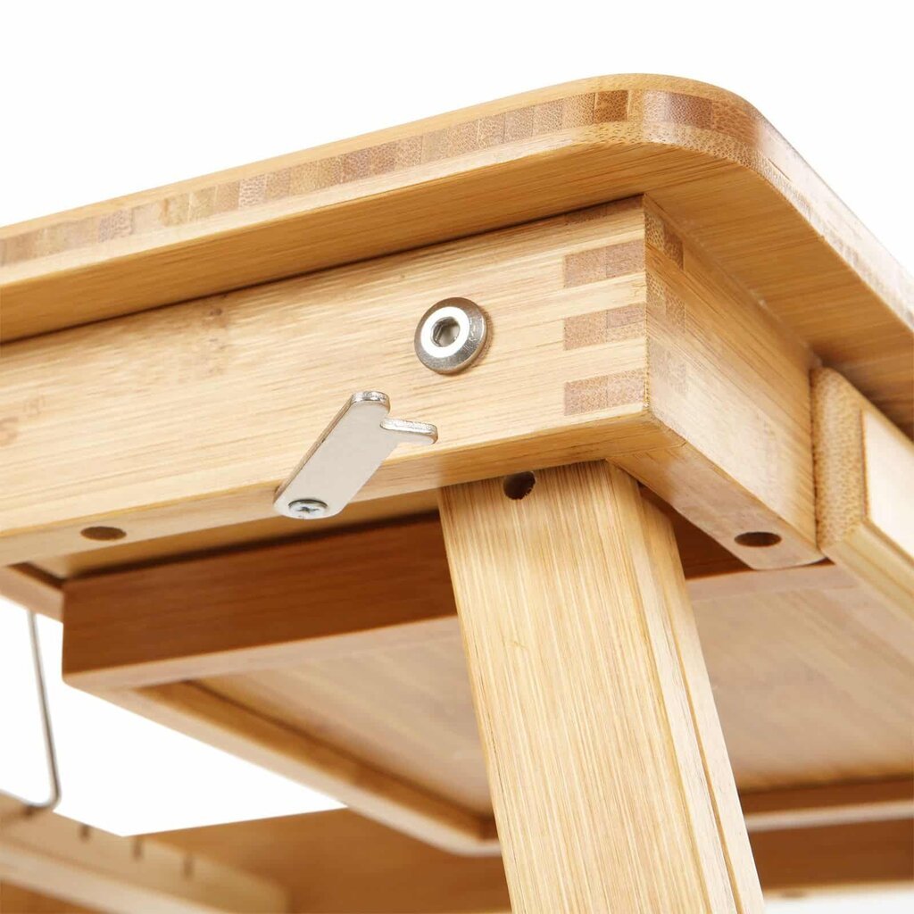 Reguleeritava kõrgusega sülearvuti laud bambusest цена и информация | Arvutilauad, kirjutuslauad | kaup24.ee