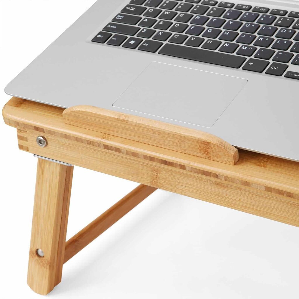 Reguleeritava kõrgusega sülearvuti laud bambusest hind ja info | Arvutilauad, kirjutuslauad | kaup24.ee
