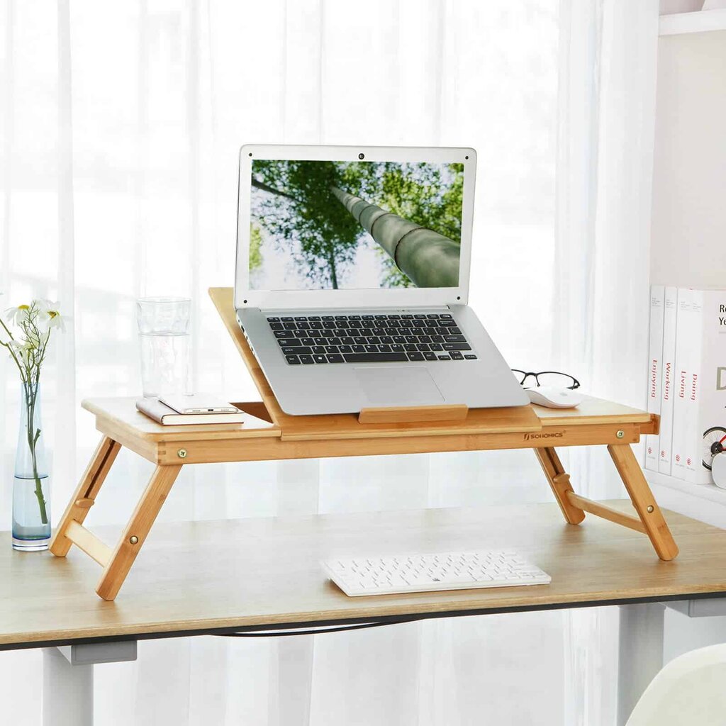 Reguleeritav lauaplaat bambusest hind ja info | Arvutilauad, kirjutuslauad | kaup24.ee