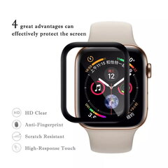 Riff Hot Bending 3D Закругленное защитное стекло для Apple Watch 1/2/3/5/6/7 SE с дисплеем 42mm Черное цена и информация | Аксессуары для смарт-часов и браслетов | kaup24.ee