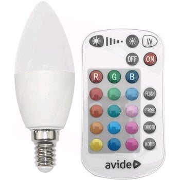 Led-lamp Avide Smart 4,9W RGB+W E14 puldiga hind ja info | Lambipirnid, lambid | kaup24.ee