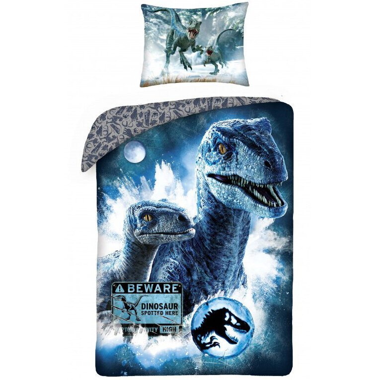 Laste voodipesukomplekt Jurassic World, 140x200, 2 osa hind ja info | Beebide ja laste voodipesu | kaup24.ee