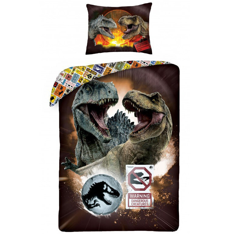 Laste voodipesukomplekt Jurassic World, 140x200, 2 osaline hind ja info | Beebide ja laste voodipesu | kaup24.ee