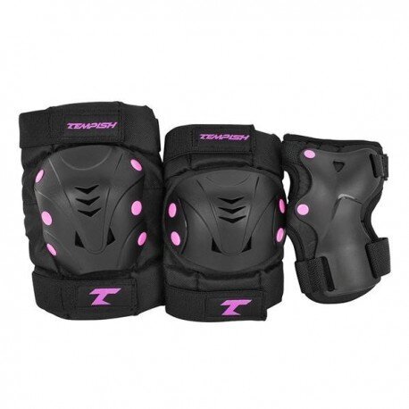 Tempish TAKY set of knee elbows and wrist protectors Pink Size L цена и информация | Rulluisukaitsmed | kaup24.ee