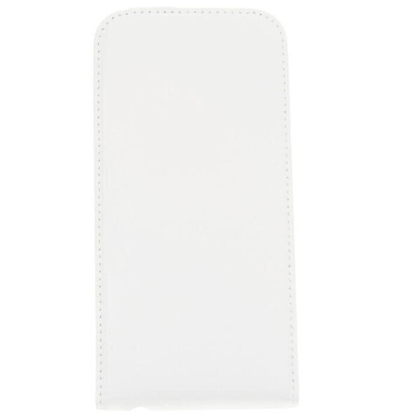 Õhuke nahast klappkott Galaxy S6 jaoks - valge