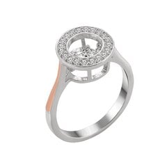 Серебряное кольцо с цирконием, покрытый золотом 0009475000292 цена и информация | Кольцо | kaup24.ee