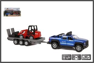 Maastikuauto koos haagise ja ekskavaatoriga (valguse, heliga) hind ja info | Poiste mänguasjad | kaup24.ee
