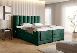 Кровать NORE Velvetmat 38, 160x200 см, зеленая цена и информация | Кровати | kaup24.ee