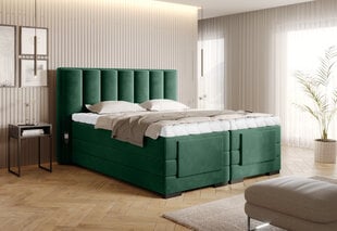 Кровать NORE Velvetmat 38, 160x200 см, зеленая цена и информация | Кровати | kaup24.ee