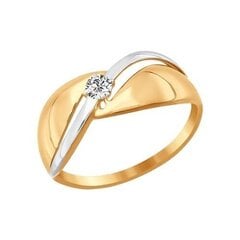 Золотое кольцо для женщин с цирконием цена и информация | Кольцо | kaup24.ee