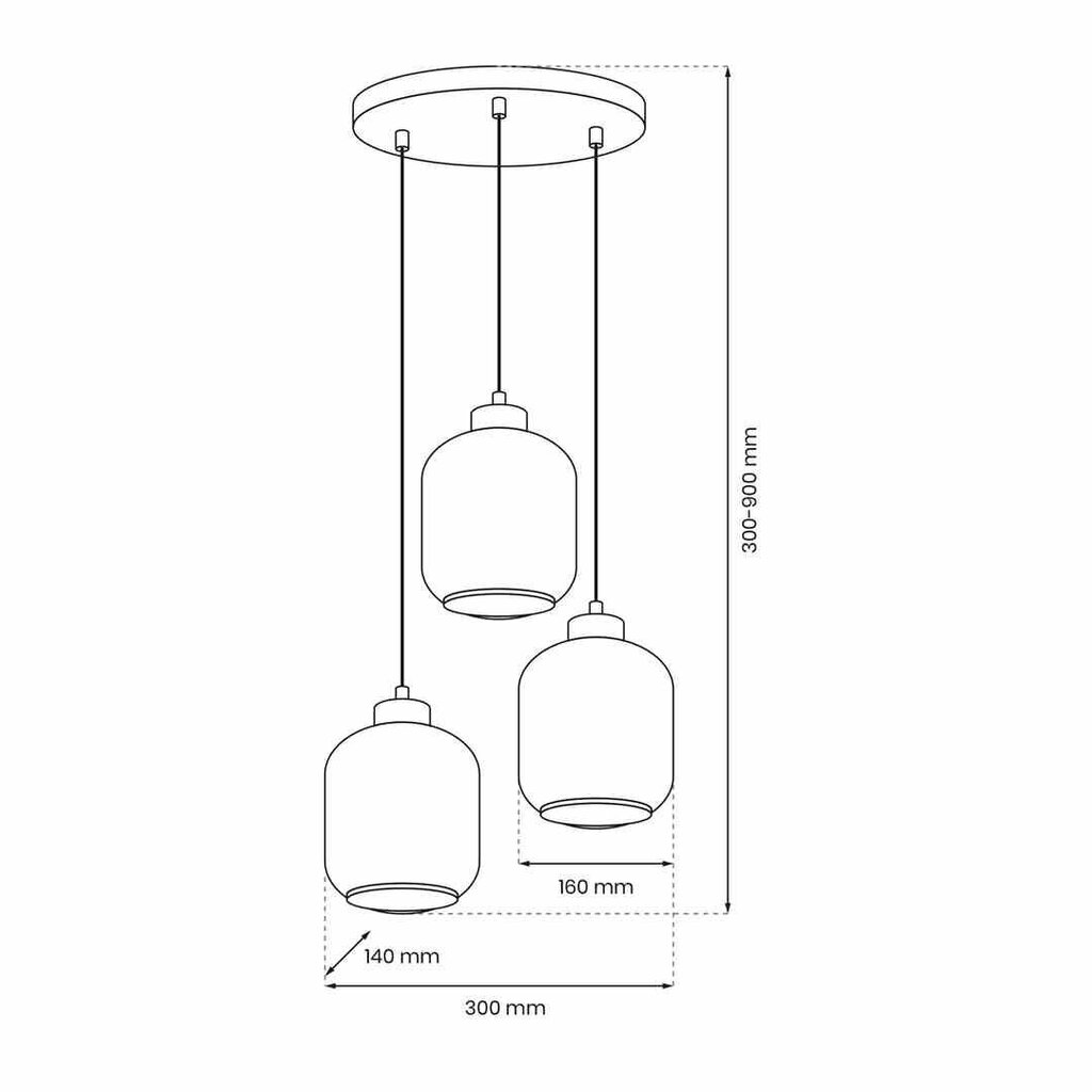 Milargo rippvalgusti Sombra Amber hind ja info | Rippvalgustid | kaup24.ee