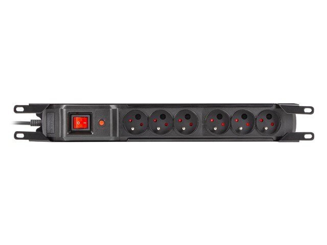 Armac Ülepingekaitse Power Strip rack 19 tolli. M6 1,5m 6x230v must M6 / 15 / R / CZ цена и информация | Pikendusjuhtmed, kaablid | kaup24.ee