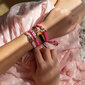 Roosa tekstiilist käevõru tüdrukutele LOL Logo L3011STLOL hind ja info | Laste aksessuaarid | kaup24.ee