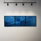 Metallist käsitöö 3-osaline triptühhonmaal Blue Energy 180x60cm hind ja info | Seinapildid | kaup24.ee