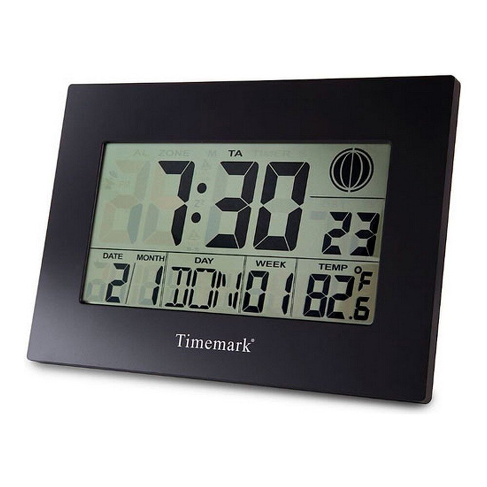 Termomeetriga seinakell Timemark must 24 x 17 x 2 cm цена и информация | Kellad | kaup24.ee