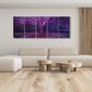 Metallist käsitöö 5-osaline polüptühhonmaal Violet 150x60cm hind ja info | Seinapildid | kaup24.ee