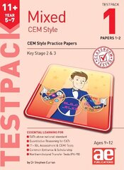 11plus Mixed CEM Style Testpack 1 Papers 1-2: CEM Style Practice Papers hind ja info | Noortekirjandus | kaup24.ee
