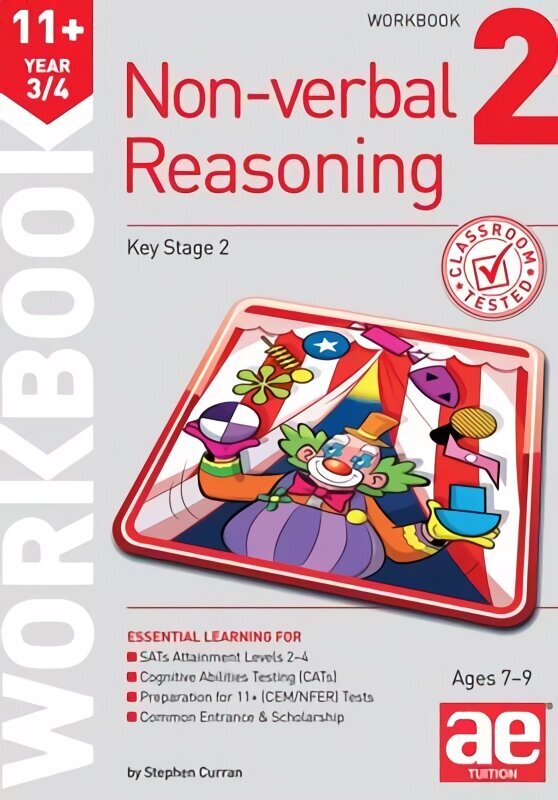 11plus Non-Verbal Reasoning Year 3/4 Workbook 2: Including Multiple Choice Test Technique цена и информация | Noortekirjandus | kaup24.ee