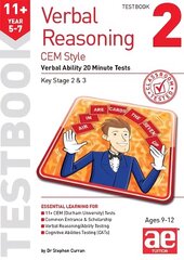 11plus Verbal Reasoning Year 5-7 CEM Style Testbook 2: Verbal Ability 20 Minute Tests цена и информация | Книги для подростков и молодежи | kaup24.ee