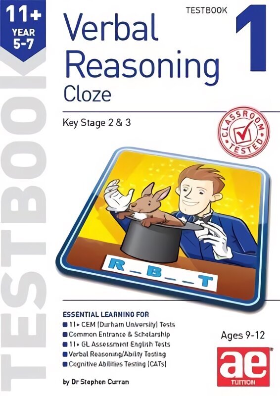 11plus Verbal Reasoning Year 5-7 Cloze Testbook 1 цена и информация | Noortekirjandus | kaup24.ee