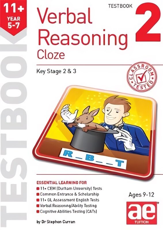11plus Verbal Reasoning Year 5-7 Cloze Testbook 2 цена и информация | Noortekirjandus | kaup24.ee