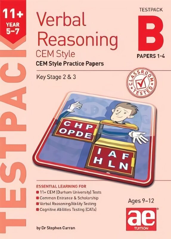 11plus Verbal Reasoning Year 5-7 CEM Style Testpack B Papers 1-4: CEM Style Practice Papers цена и информация | Noortekirjandus | kaup24.ee