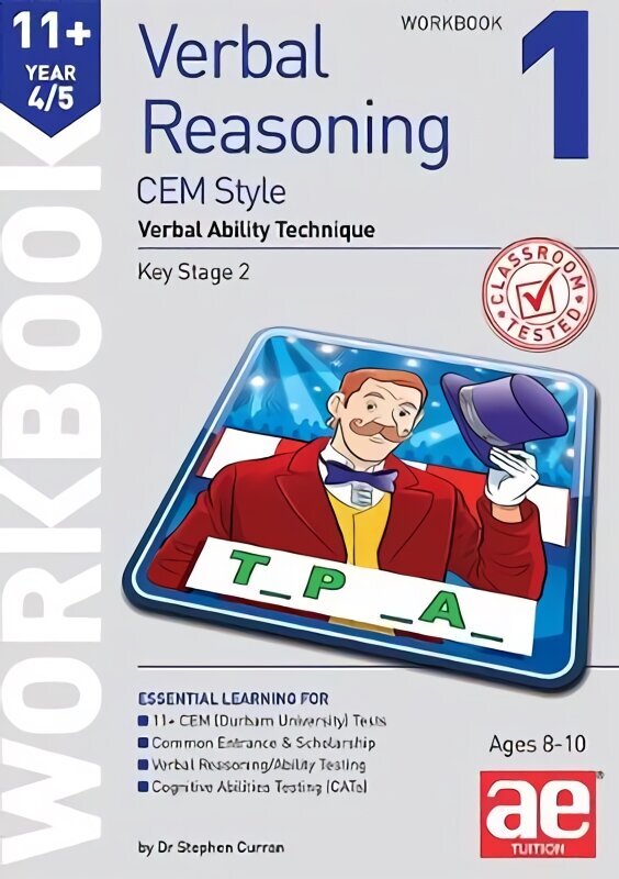 11plus Verbal Reasoning Year 4/5 CEM Style Workbook 1: Verbal Ability Technique цена и информация | Noortekirjandus | kaup24.ee