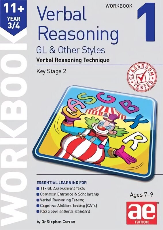 11plus Verbal Reasoning Year 3/4 GL & Other Styles Workbook 1: Verbal Reasoning Technique цена и информация | Noortekirjandus | kaup24.ee