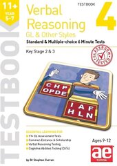 11plus Verbal Reasoning Year 5-7 GL & Other Styles Testbook 4: Standard & Multiple-choice 6 Minute Tests hind ja info | Noortekirjandus | kaup24.ee