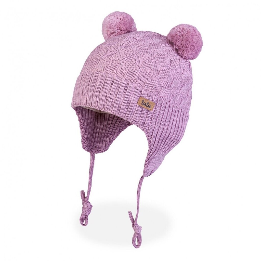 TuTu meriinovillane müts, roosa hind ja info | Tüdrukute mütsid, sallid, kindad | kaup24.ee