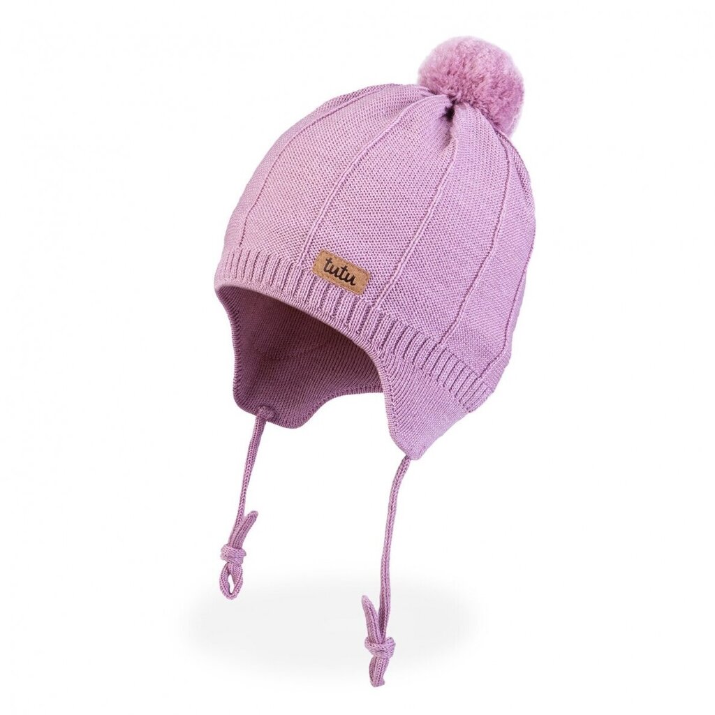 TuTu meriinovillane müts, roosa цена и информация | Imikute mütsid, sallid, kindad | kaup24.ee