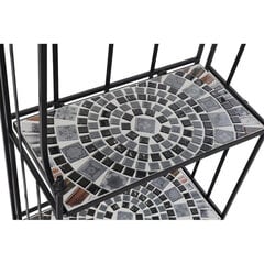 Полка DKD Home Decor Мозаика Керамика, чёрная Ковка (54 x 29 x 121 см) цена и информация | Полки | kaup24.ee