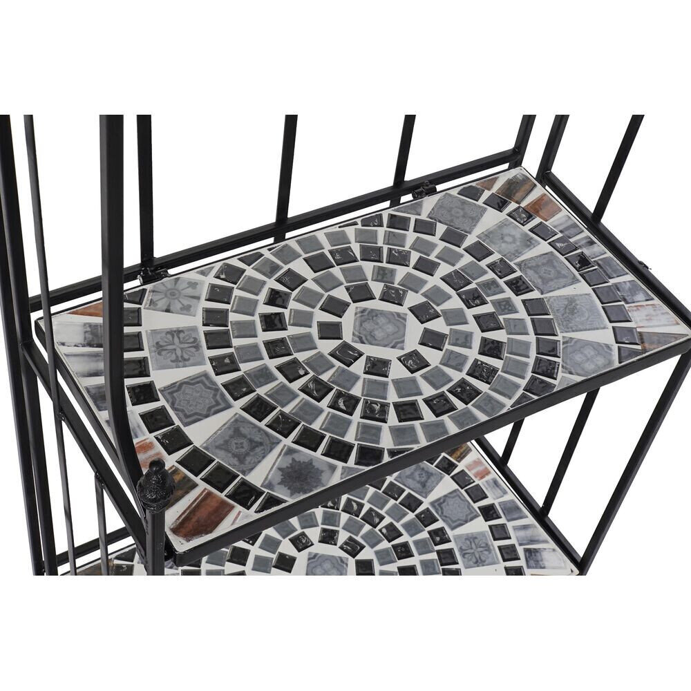 Riiulid DKD Home Decor Mosaiik Keraamiline Must Rauatöö (54 x 29 x 121 cm) hind ja info | Riiulid | kaup24.ee