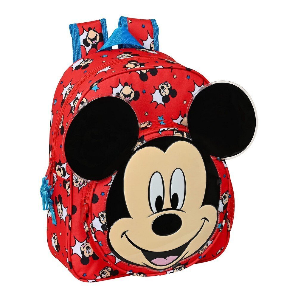 Laste seljakott Mickey Mouse Clubhouse Happy smiles Punane Sinine (28 x 34 x 10 cm) hind ja info | Koolikotid, sussikotid | kaup24.ee