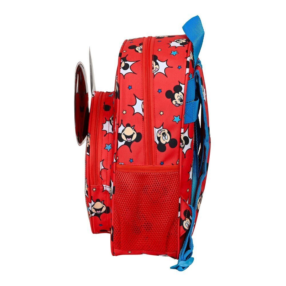 Laste seljakott Mickey Mouse Clubhouse Happy smiles Punane Sinine (28 x 34 x 10 cm) hind ja info | Koolikotid, sussikotid | kaup24.ee