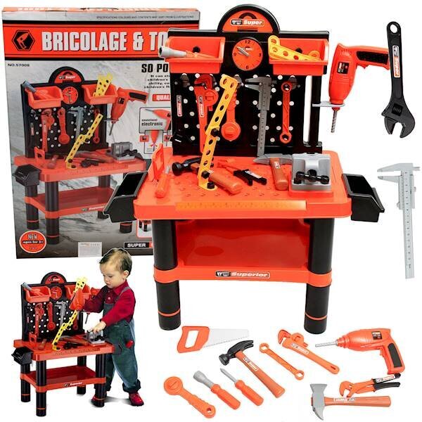 Töölaud koos tööriistadega Tee ise hind ja info | Poiste mänguasjad | kaup24.ee