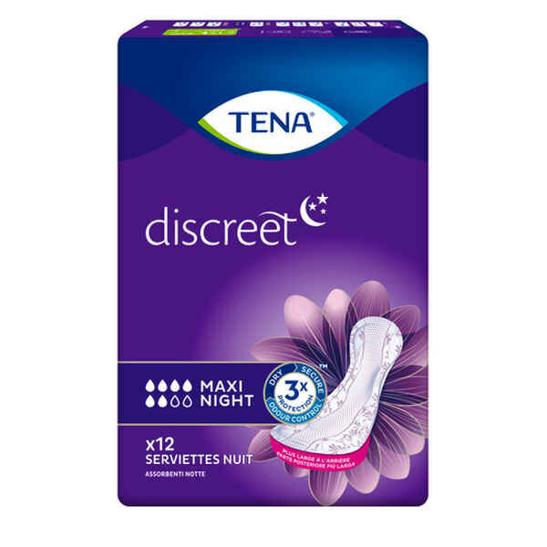 Öösidemed Lady Maxi Tena (12 uds) цена и информация | Tampoonid, hügieenisidemed, menstruaalanumad | kaup24.ee