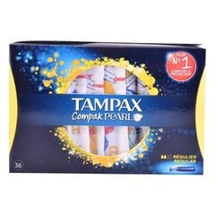 Tampoonide pakk Pearl Regular Tampax (36 uds) hind ja info | Tampoonid, hügieenisidemed, menstruaalanumad | kaup24.ee