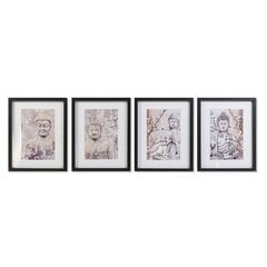 Maal DKD Home Decor Buddha Idamaine (35 x 2,5 x 45 cm) (4 Ühikut) hind ja info | Seinapildid | kaup24.ee