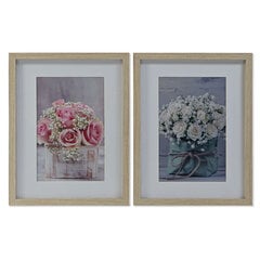 Maal DKD Home Decor Kwiaty (2 Ühikut) (35 x 2 x 45 cm) (12 Ühikut) hind ja info | Seinapildid | kaup24.ee