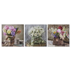 Картина DKD Home Decor, Цветы (40 x 1,8 x 40 cm) (3 шт.)  цена и информация | Картины, живопись | kaup24.ee